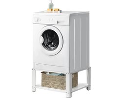 Wasmachine sokkel verhoger met legplank 63x54x31 tot 150 kg
