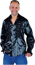 Magic By Freddy Verkleedblouse Rouches Heren Polyester Zwart Mt Xxl