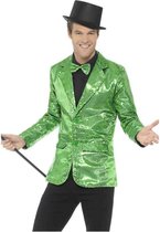 Smiffy's - Glitter & Glamour Kostuum - Groen Opvallend Showbink Man - Groen - Large - Carnavalskleding - Verkleedkleding