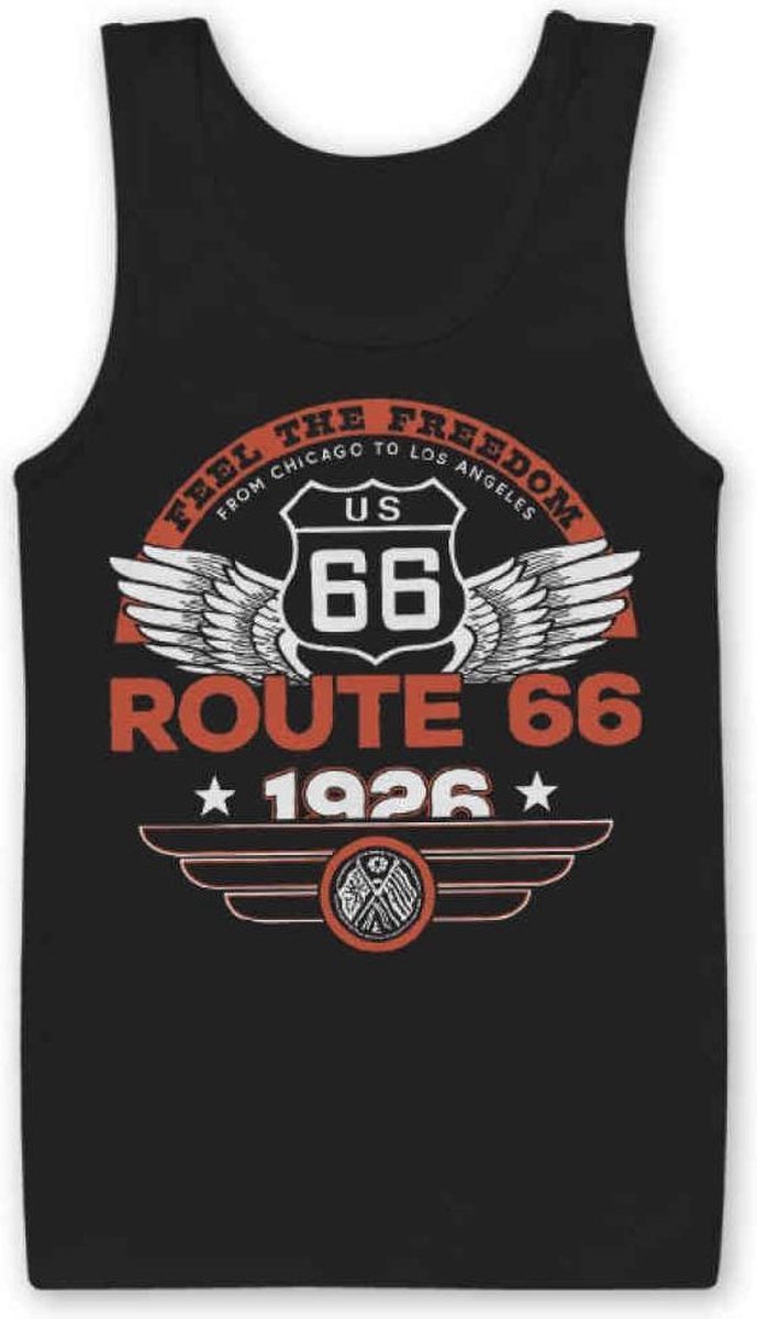 Route 66 Tanktop -2XL- Feel The Freedom Zwart