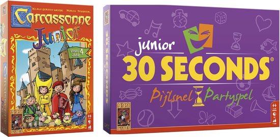 Afbeelding van het spel Spellenbundel - Bordspel - 2 Stuks - Carcassonne Junior & 30 seconds junior