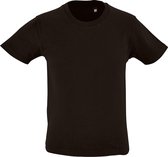 SOLS Childrens Kids Milo Organic T-Shirt (Diep zwart)
