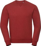 Russell Heren Authentieke Melange Sweatshirt (Baksteen rood gemêleerd)