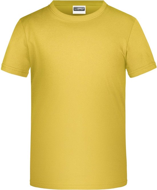 James And Nicholson Childrens Boys Basic T-Shirt (Geel)
