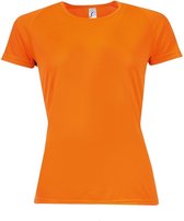 SOLS T-Shirt Sportif Femme / Femme à manches courtes ( Oranje Fluo)