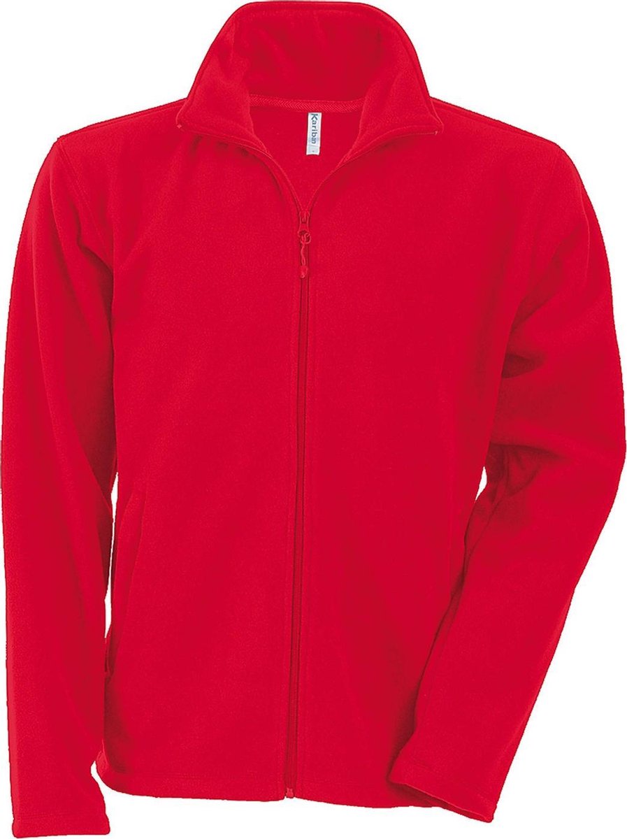 Kariban Heren Falco Full Zip Anti Pill Fleece Jasje Rood