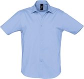 SOLS Heren Broadway Short Sleeve Fitted Work Shirt (Heldere lucht)