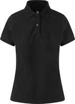 AWDis Gewoon Polos Womens Girlie Stretch Pique Polo Shirt (Zwart)