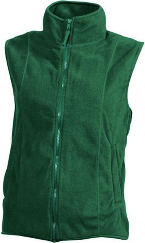 James and Nicholson Vrouwen/dames Microfleece Vest (Donkergroen)