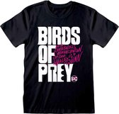 DC Comics Harley Quinn Heren Tshirt -2XL- Birds Of Prey - Logo Zwart
