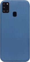 ADEL Premium Siliconen Back Cover Softcase Hoesje Geschikt voor Samsung Galaxy A21s - Blauw