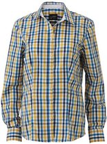 James and Nicholson Dames/dames geruit overhemd (Wit/Blauw/Geel)