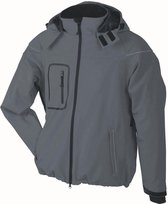 James and Nicholson Heren Winter Softshell Jas (Koolstofgrijs)