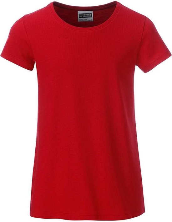 James and Nicholson Meisjes Basic T-Shirt (Rood)