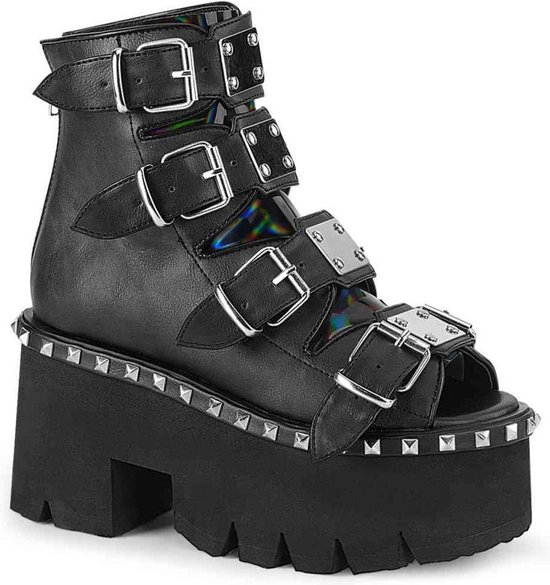 DemoniaCult - ASHES-70 Enkellaars - US 7 - 37 Shoes - Zwart