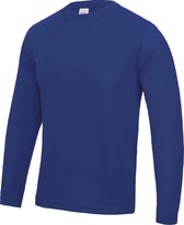 AWDis Just Cool Heren T-Shirt Lange Mouw Cool Sport Prestaties Effen T-shirt (Koningsblauw)