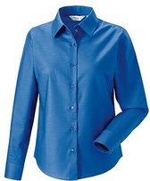 Russell Collectie Dames/Dames Lange Mouw Easy Care Oxford Shirt (Azteeks Blauw)