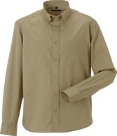 Russell Collectie Heren Lange Mouw Klassiek Twill Shirt (Khaki)