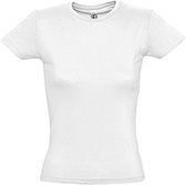 SOLS Dames/dames Miss Korte Mouwen T-Shirt (Wit)