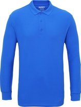 Gildan Heren Lange Mouw Dubbel Piqué Katoenen Poloshirt (Koninklijk)