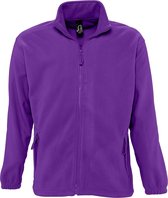 SOLS Heren North Full Zip Outdoor Fleece Jacket (Donkerpaars)