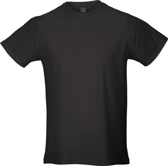 Russell Heren Slank T-Shirt met korte mouwen (Zwart)