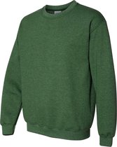 Gildan Zware Blend Unisex Adult Crewneck Sweatshirt voor volwassenen (Heather Sport Donkergroen)