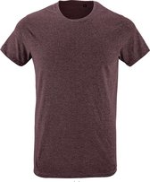 SOLS Heren Regent Slim Fit T-Shirt met korte mouwen (Heide Ossenbloed)