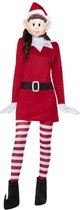 Smiffy's - Kerst & Oud & Nieuw Kostuum - Rebelse Kerst Elfie - Vrouw - Rood - Medium - Kerst - Verkleedkleding