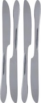 4x Messen tafelbestek RVS 23,5 cm - Keukenbenodigdheden - Tafel dekken - Bestek - Tafelmessen/dinermessen/smeermessen - Messen