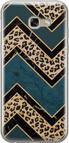 Samsung Galaxy A5 2017 hoesje siliconen - Luipaard zigzag - Soft Case Telefoonhoesje - Luipaardprint - Multi