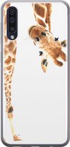Samsung Galaxy A70 hoesje siliconen - Giraffe - Soft Case Telefoonhoesje - Giraffe - Bruin