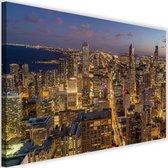 Schilderij Chicago bij nacht, 2 maten