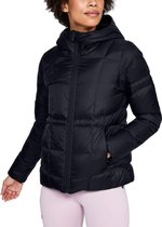 UA Armour Down Hooded Jkt - Black--Jet Gray Size : LG