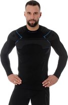 Brubeck Heren Thermoshirt - met Nilit® Heat - Zwart/Blauw - S