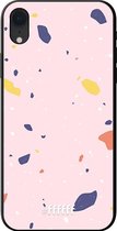 iPhone Xr Hoesje TPU Case - Terrazzo N°8 #ffffff