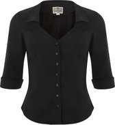Collectif Mona 50's Shirt Zwart