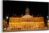 Schilderij - Paleis in Amsterdam 's nachts — 100x70 cm