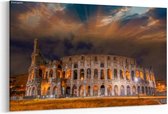 Schilderij - Zonsondergang  over Colosseum in Rome — 90x60 cm