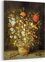 Schilderij - Stilleven met bloemen — Oude meesters - 60x90 cm -  25 % korting