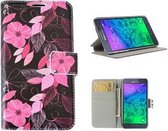 Samsung G850F Alpha Hoesje Case Bloemen Roze