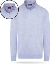 Pierre Cardin - Heren Sweaters Mock Pullover - Blauw - Maat XXL