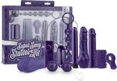 LoveBoxxx Super Sexy Starter Kit - Erotische Geschenkset met 9 Sex Toys – Sex Toys voor Koppels - Vibrator - Masturbator – Paars