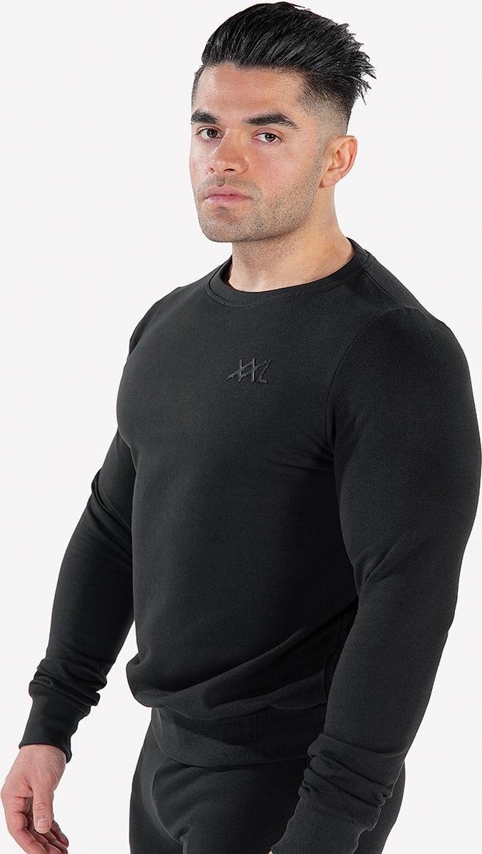 Men's Essential Sweater-Zwart-XXL