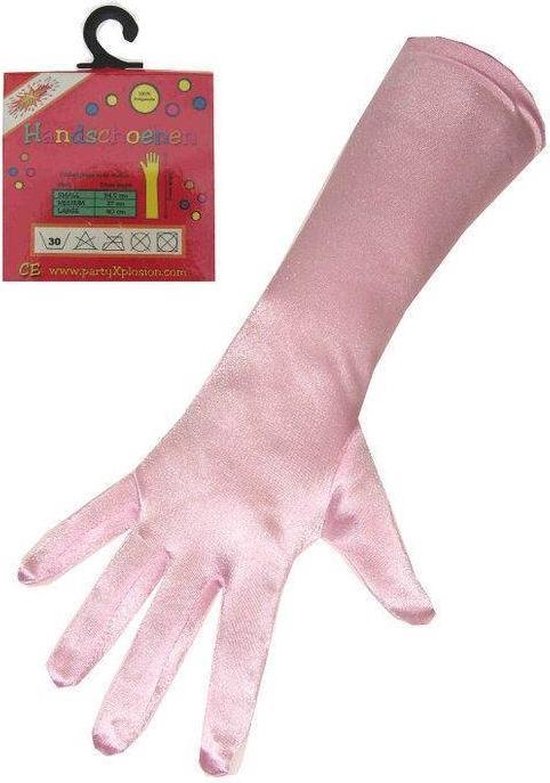 Waarnemen Kakadu Klooster Handschoenen - Licht roze - Satijn - 35cm | bol.com