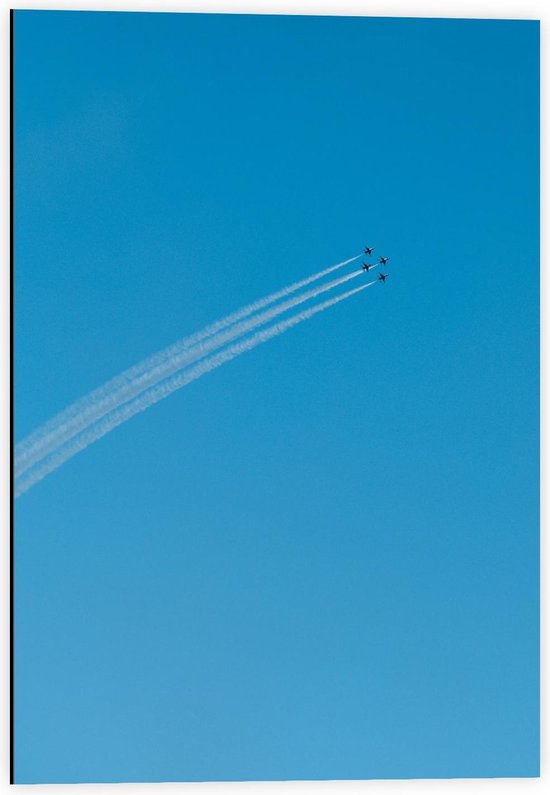 Dibond - Straaljagers hoog in de Lucht - 40x60cm Foto op Aluminium (Met Ophangsysteem)