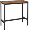 Table de bar en bois de Nancy - Table de cuisine vintage - Tables de bar de cuisine - Bureau haut - Industriel - Bois et métal - 100 x 40 x 90 cm