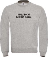 Wintersport sweater grijs XXL - Iedere bocht is er één teveel - soBAD. | Foute apres ski outfit | kleding | verkleedkleren | wintersporttruien | wintersport dames en heren