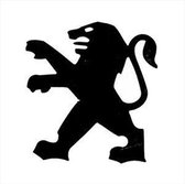 Sticker Peugeot leeuw zwart