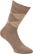 Boru Bamboe Fantasiesokken Ruit Beige 3 paar-35/38